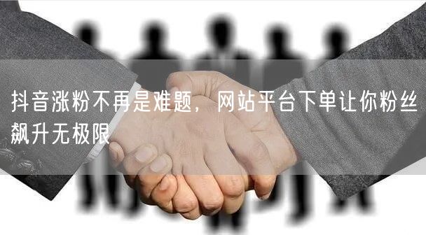 抖音涨粉不再是难题，网站平台下单让你粉丝飙升无极限