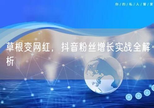 草根变网红，抖音粉丝增长实战全解析